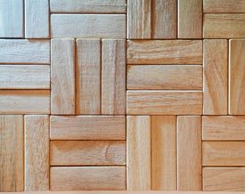 Parquet mosaïque en lames de bois clair